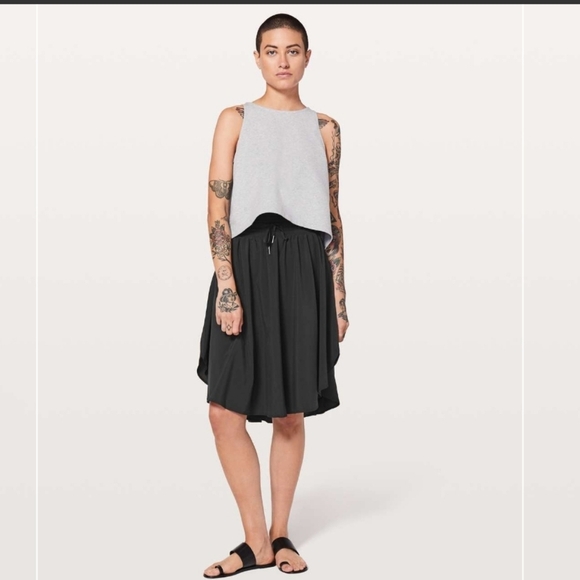 lululemon athletica Dresses & Skirts - || LULULEMON || Everyday skirt, athletic wear, black, knee length, elastic waist